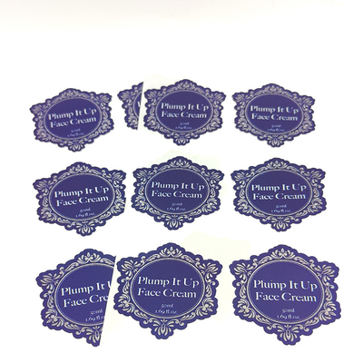 ฉลากเครื่องสำอางกันน้ำ Pantone BOPP PET Die Cut Vinyl Stickers