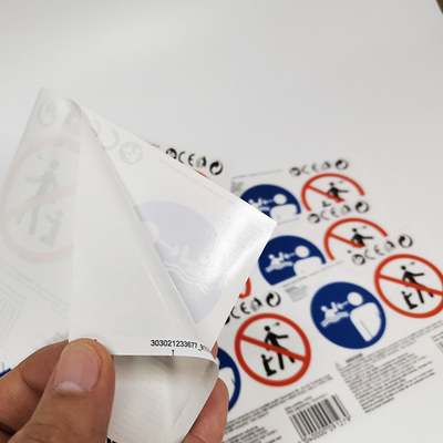 สติ๊กเกอร์ฉลากเตือนการพิมพ์ CMYK 60 X 40 มม. ความปลอดภัยในการก่อสร้าง Vinyl