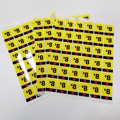 BOPP Marketing สติกเกอร์ขายปลีกที่กำหนดเอง CMYK พิมพ์สติ๊กเกอร์ฉลากส่งเสริมการขายถาวร