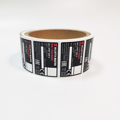 กระดาษสติกเกอร์ไวนิลเคลือบเงาพิมพ์ CMYK Frosted Seal Kiss Cut Labels