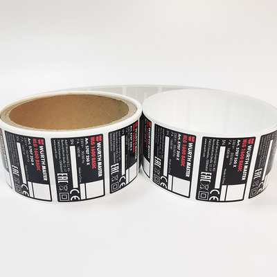 กระดาษสติกเกอร์ไวนิลเคลือบเงาพิมพ์ CMYK Frosted Seal Kiss Cut Labels