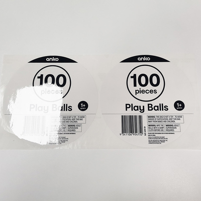 เคลือบเงา บรรจุภัณฑ์ ป้ายสติกเกอร์ สี่เหลี่ยมผืนผ้า Matte Waterproof Paper Vinyl