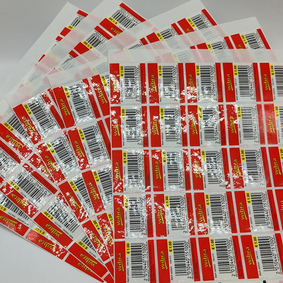 ฉลากขายปลีกแบบกำหนดเองแบบถอดได้ CMYK Barcode Vinyl Printer Paper