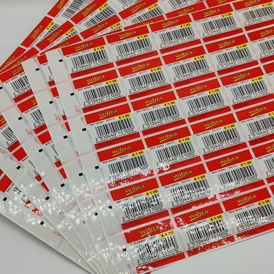 ฉลากขายปลีกแบบกำหนดเองแบบถอดได้ CMYK Barcode Vinyl Printer Paper