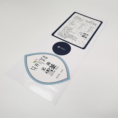 UV Spot Sticker ฉลากเครื่องดื่ม PET BOPP สติ๊กเกอร์ไวนิล Kiss Cut ถาวร