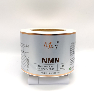 Glassine Paper ฉลากขวดเครื่องสำอาง CMYK White Label ผลิตภัณฑ์เครื่องสำอาง