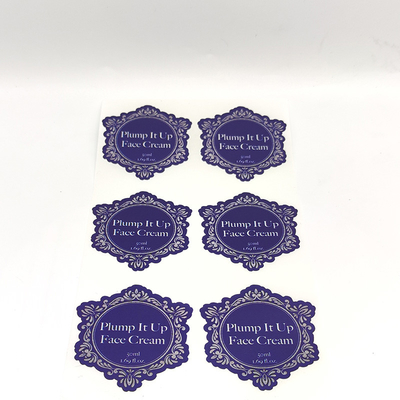ฉลากเครื่องสำอางกันน้ำ Pantone BOPP PET Die Cut Vinyl Stickers