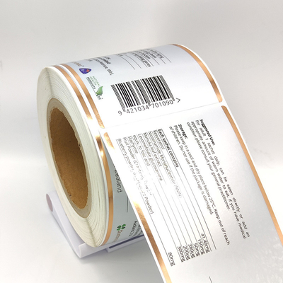 ฉลากผลิตภัณฑ์เครื่องสำอาง Glassine CMYK กระดาษสติกเกอร์เงาสำหรับพิมพ์