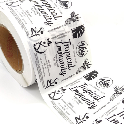 Matte Laminate White Label เครื่องสำอางสติกเกอร์ไวนิลกันน้ำเคลือบเงา Glossy