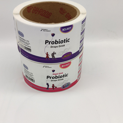 BOPP PET Label ผลิตภัณฑ์ยา Pharma Jar Labels กาวถอดได้