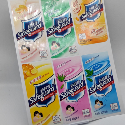 ฉลากผลิตภัณฑ์เคมี BOPP PET Matte Pantone Hand Sanitizer Labels