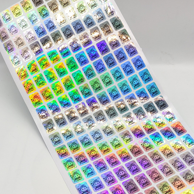 ฉลากป้องกันการปลอมแปลงความปลอดภัย 3D QR Holographic Seal Stickers