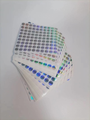 Easy Peel Holographic Seal Stickers Uv Resist Printing ไวนิลกันน้ำที่ทนทาน