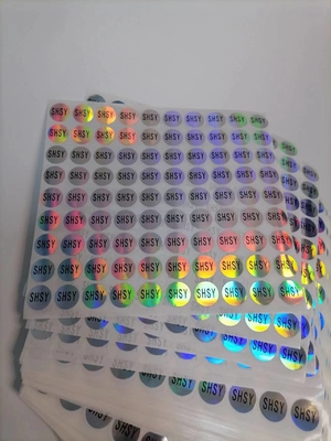 Easy Peel Holographic Seal Stickers Uv Resist Printing ไวนิลกันน้ำที่ทนทาน