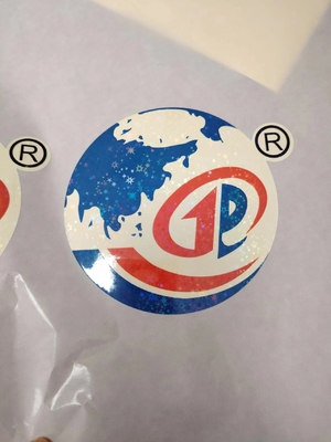 Easy Peel Holographic Seal Stickers UV Resist Printing ทนทาน กันน้ํา เลเซอร์เล็บสําหรับโลโก้